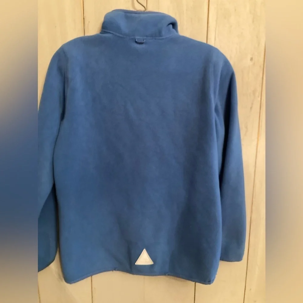 LL Bean Youth Blue‎ Fleece Jacket Full Zip Up Zipper Pockets Size 14-16